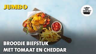 Wat eten we Broodje biefstuk met tomaat en cheddar [upl. by Annas]