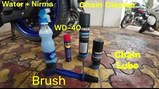 How to Chain Clean amp Lube Yamaha FZV4 [upl. by Ahsircal]