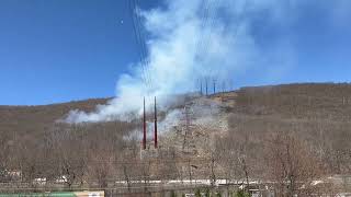 Large brush fire in South Abington Township [upl. by Tireb]