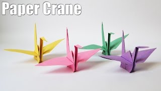 How to make a Paper Crane  Easy  Tutorial [upl. by Enidlareg]