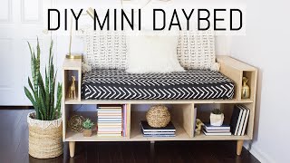 DIY Plywood Mini Daybed  Upcycle an Old Crib Mattress [upl. by Enialb43]