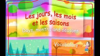 Months Days And Seasons  Learn French Vocabulary  Easy French Lessons [upl. by Deeanne]