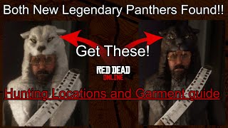 Both New Legendary Panthers Hunting Locations and Garment Guide  Red Dead Online [upl. by Atniuq]