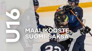 Maalikooste Alle 16vuotiaiden poikien maajoukkue 9–0voittoon Saksaa vastaan [upl. by Niatsirhc710]