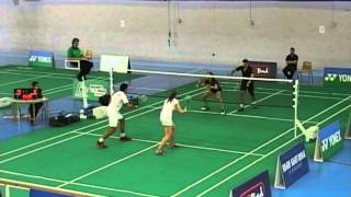 Top 12 Badminton 20142015 AulnaysousBois  Oullins  Double mixte [upl. by Aidile]