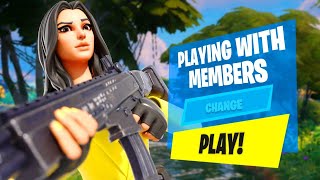 FORTNITE LIVE WITH MEMBERS LATE NIGHT FORTNITE STREAM [upl. by Kcirre266]