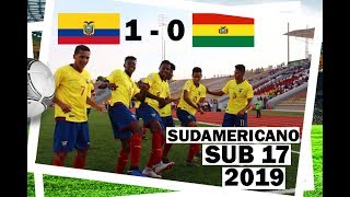 Ecuador 1  0 Bolivia  Sudamericano SUB17 ⚽ 2019  RESUMEN Y GOLES [upl. by Alfy713]