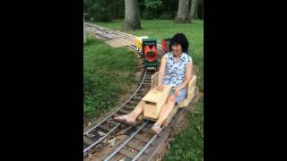 ride on garden railroad for adults and children [upl. by Yelrac]