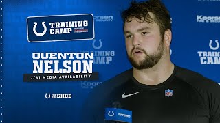 Quenton Nelson Training Camp Media Availability  July 31 2024 [upl. by Comstock547]