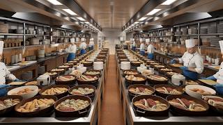 How The Worlds Largest Cruise Ship Makes 30000 Meals Every Day  Inside Food Factory [upl. by Landau]