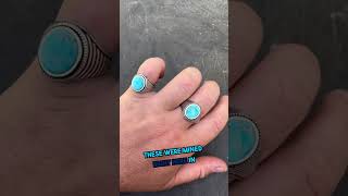 Blue Turquoise Mens 925 silver Ring  Beautiful Native American Gemstone Bought By Harlembling [upl. by Spain]