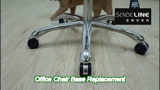 Office Furniture Desk Chair Base Replacement Adjustable Height Length 255 Inch [upl. by Idyak41]