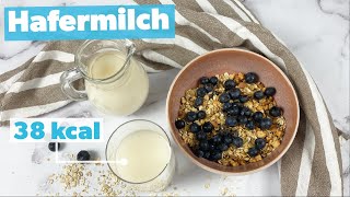 Kalorienarme Hafermilch selber machen in weniger als 2 Minuten  Rezepte zum Abnehmen [upl. by Assyla]