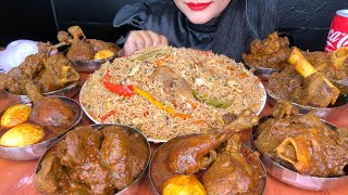 CHICKEN FRIEDRICECHICKEN CURRYMUTTON KOSHAEGG CURRYCHICKEN GIZZARD CURRY ASMR EATING [upl. by Garvin]