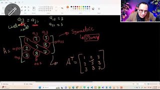 6 symmetric matrix  skew symmetric  orthogonal matrix  جبر خطى [upl. by Krahmer]