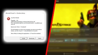 OCTUBRE NUEVO ERROR  CS 16 STEAM  Microsoft Visual C Runtime Library [upl. by Novyak96]