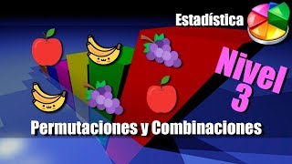 Permutaciones y Combinaciones  Ejercicios Resueltos  Nivel 3 [upl. by Ynffit]