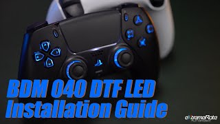 How to Install eXtremeRate DTF LED Kit on PS5 Controller BDM040 Model [upl. by Regnig]