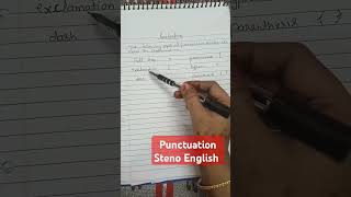 Stenography English Punctuation  English Shorthand SSC Steno viral shorts ‎dimpugupta6771 [upl. by Justina719]