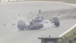 Logan Sargent huge crash  FP3 Zandvoort GP🇳🇱 2024 [upl. by Haakon]