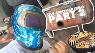 Making a smokerBBQ part 2  hinges [upl. by Nielsen]