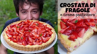 CROSTATA DI FRAGOLE E CREMA PASTICCERA  Ricetta FACILE per la FESTA DELLA MAMMA  Davide Zambelli [upl. by Hermia]