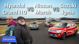 Nissan March VS Hyundai Grand i10 VS Suzuki Ignis  ¿Cuál subcompacto es mejor compra [upl. by Odnuges]