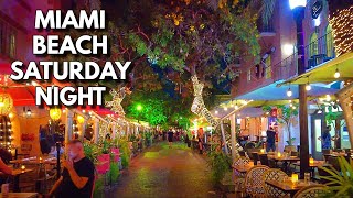 The Best Miami Beach Experience Saturday Night Walk [upl. by Body]