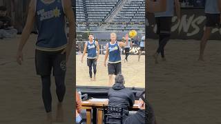 Chase Budinger Miles Evans v Taylor Crabb Sander avp beachvolleyball 2024 League Championships [upl. by Enra245]