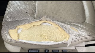 How To Correctly Repair Damaged and Cracked Car Leather Seat  FORD F150 [upl. by Ylen245]