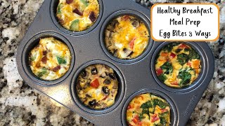 Egg Muffins 3 Ways  Easy Meal Prep Recipe [upl. by Htabazile]