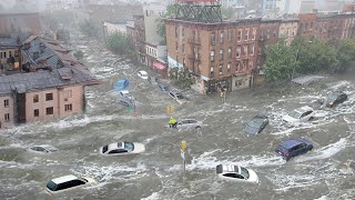 England is sinking Tragedy in Liverpool flooding submerge vehicles and buildings [upl. by Kajdan]