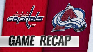 Backstrom lifts Caps past Avs in overtime 32 [upl. by Royce]