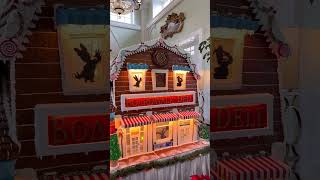 Disney Gingerbread Display at Boardwalk Resort christmas foodie orlando [upl. by Gnous941]