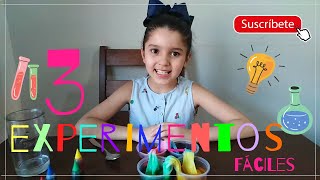 3 experimentos fáciles para niños [upl. by Aileon]