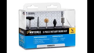 Kutzall 5 Piece Rotary Burr Kit Review [upl. by Emawk842]