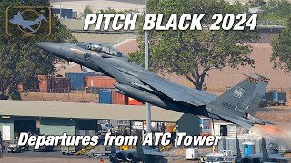 Military Fighter Jet departures amp arrivals during Exercise Pitch Black 2024 from ATC Tower [upl. by Barri16]