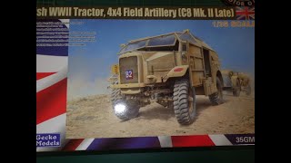 New release  Gecko British WWII Tractor 4x4 Field Artillery C8  unboxing [upl. by Kerianne]