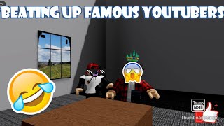 Beating Up Roblox Famous Youtubers Roblox Beat up simulator [upl. by Deeas414]