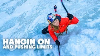 Pro Rock Climber Sasha DiGiulian Goes Ice Climbing [upl. by Ynalem210]