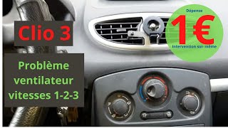 Tuto Panne ventilation Renault Clio 3 [upl. by Llehcar789]