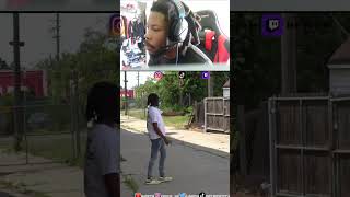 Flexing in the hood GONE WRONG😂😂he got robbed prank reactionvideoshorts funny short [upl. by Yornek]