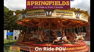 Springfields Fun Park  Gallopers Carousel  On Ride POV 2024 [upl. by Llegna]