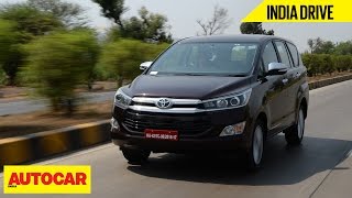 Toyota Innova Crysta  India Drive  Autocar India [upl. by Placido]