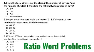 Ratio and Proportion Word Problems [upl. by Larcher]