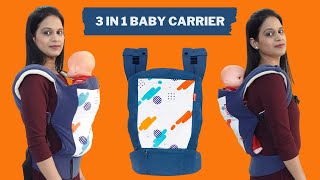 LIGHTWEIGHT BABY CARRIER IN INDIA  BABY CARRIER REVIEW  LuvLap Adore 3 in 1 baby CARRIER [upl. by Altis]