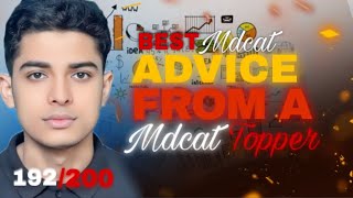 ADVICE TO TOP MDCAT FROM A UHS TOPPER DrHamzaAshraf [upl. by Wernda]