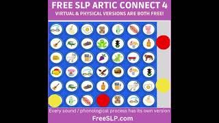 Free SLP Articulation Connect 4 articulation speechandlanguagetherapy slp speechtherapist [upl. by Semmes]