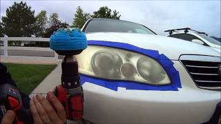 Headlight restoration with Moters Nulens Resoration Kit [upl. by Odnamla]