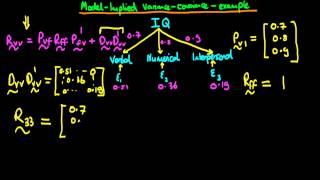 Model implied variancecovariance matrix  an example [upl. by Merrow]